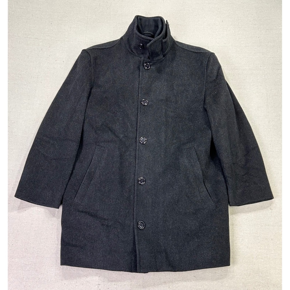 Daniel Cremieux Loro Piana Wool Coat Mens Medium Gray Italian Fabric Car Coat